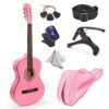 30" Wood Classical Guitar with Case and Accessories for Kids/Girls/Boys/Beginners (Pink) 30" Wood Classical Guitar with Case and Accessories for Kids/Girls/Boys/Beginners (Pink)