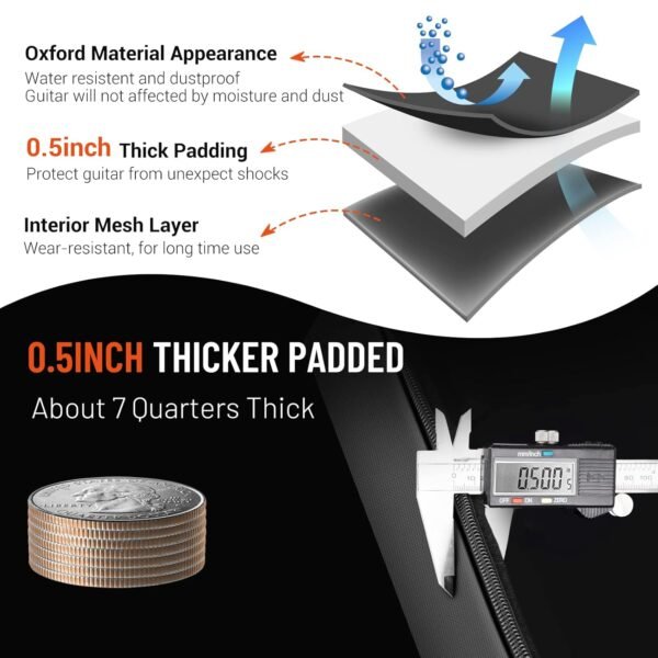 CAHAYA Acoustic Guitar Bag Review Thick Padding Water Resistant Case Durable Design CAHAYA Acoustic Guitar Bag Review Thick Padding Water Resistant Case Durable Design