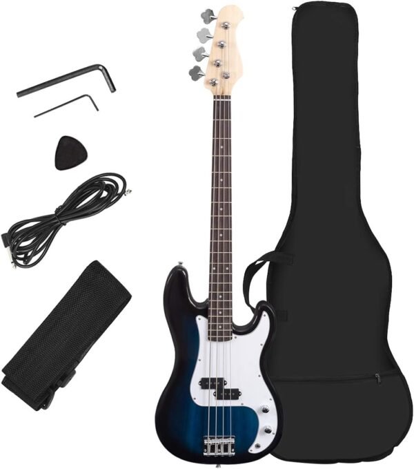 Costzon Full Size Electric 4 String Bass Guitar for Beginner Starter Complete Kit, Rose Fingerboard and Bridge, w/Two Pickups & Two Tone Control, Guitar Bag, Strap, Guitar Pick,... Costzon Full Size Electric 4 String Bass Guitar for Beginner Starter Complete Kit, Rose Fingerboard and Bridge, w/Two Pickups & Two Tone Control, Guitar Bag, Strap, Guitar Pick,...