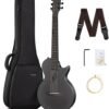 Enya Nova Go Carbon Fiber Travel Acoustic Guitar | 1/2 Size Lightweight Moisture-Proof Guitara | Adult & Beginner Portable Guitar with Gig Bag & Accessories (Black) Enya Nova Go Carbon Fiber Travel Acoustic Guitar | 1/2 Size Lightweight Moisture-Proof Guitara | Adult & Beginner Portable Guitar with Gig Bag & Accessories (Black)