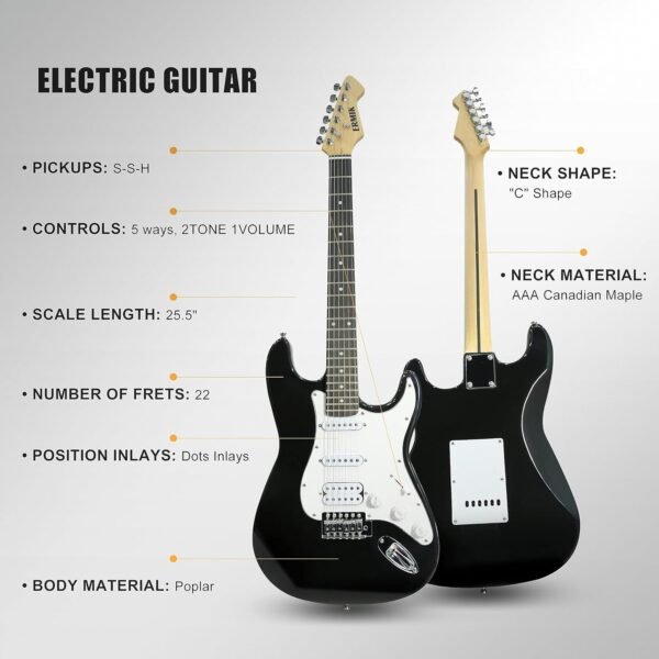 Ermik Electric Guitar Kit Review Complete Beginner Package with Amp and Accessories