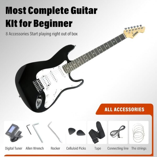 Ermik Electric Guitar Kit Review Complete Beginner Package with Amp and Accessories