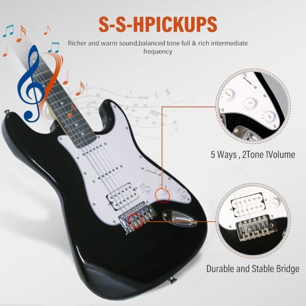 Ermik Electric Guitar Kit Review Complete Beginner Package with Amp and Accessories