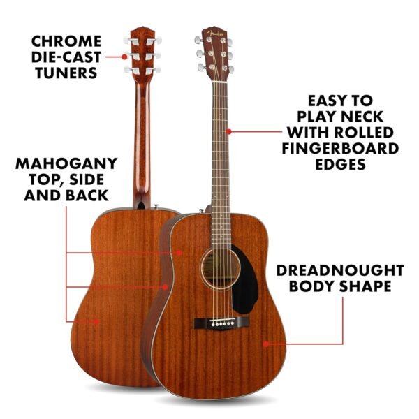 Fender CD-60S Acoustic Guitar Review Bold Dreadnought Tone and Mahogany Craftsmanship