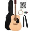 Fender Dreadnought Acoustic Guitar - Natural Bundle with Gig Bag, Strap, Strings, Picks, and Austin Bazaar Instructional Video Fender Dreadnought Acoustic Guitar - Natural Bundle with Gig Bag, Strap, Strings, Picks, and Austin Bazaar Instructional Video