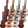 Lenwen 12 Pcs Kids Toy Guitar 10 Inch Ukulele Beginner Musical Instruments Mini Size Toddlers Ukulele Guitar Rhyme Developmental Educational Toy for Toddlers Babies Lenwen 12 Pcs Kids Toy Guitar 10 Inch Ukulele Beginner Musical Instruments Mini Size Toddlers Ukulele Guitar Rhyme Developmental Educational Toy for Toddlers Babies