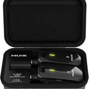 NUX C-5RC 5.8GHz Wireless Guitar System for Active or Passive Pickup Guitar, Charging Case included, UHF Guitar Wireless Transmitter Receiver Low Interference, Auto Match