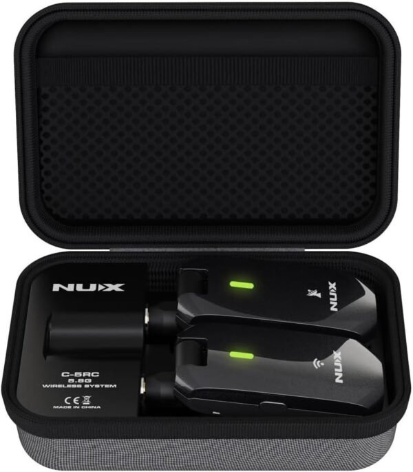 NUX C-5RC 5.8GHz Wireless Guitar System for Active or Passive Pickup Guitar, Charging Case included, UHF Guitar Wireless Transmitter Receiver Low Interference, Auto Match NUX C-5RC 5.8GHz Wireless Guitar System for Active or Passive Pickup Guitar, Charging Case included, UHF Guitar Wireless Transmitter Receiver Low Interference, Auto Match