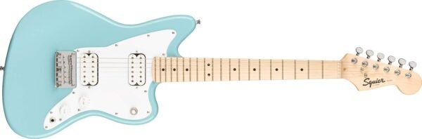 Squier Mini Jazzmaster Electric Guitar, Daphne Blue, Maple Fingerboard Squier Mini Jazzmaster Electric Guitar, Daphne Blue, Maple Fingerboard