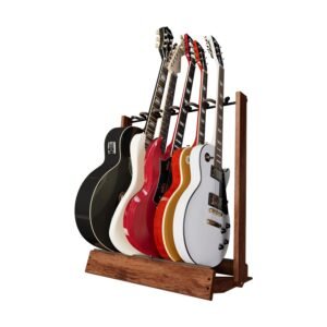 String Swing Guitar Stand, Multi Guitar Rack for Acoustic, Electric, Bass Guitars, Hand Welded Steel & Black Walnut Hardwood, Padded Guitar Holders, Guitar Stands Floor - USA Made String Swing Guitar Stand, Multi Guitar Rack for Acoustic, Electric, Bass Guitars, Hand Welded Steel & Black Walnut Hardwood, Padded Guitar Holders, Guitar Stands Floor - USA Made