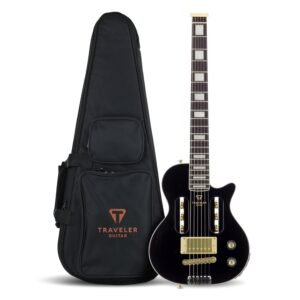 Traveler Guitar Electric Guitar 6 String EG-1 Custom (Gloss Black), Right, (EG1C BKG)