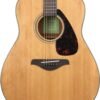 Yamaha 6 String Beginner Solid Spruce Top Traditional Western Dreadnought Acoustic Guitar With Rosewood FIngerboard, Natural Finish, Right, (FG800J NT)